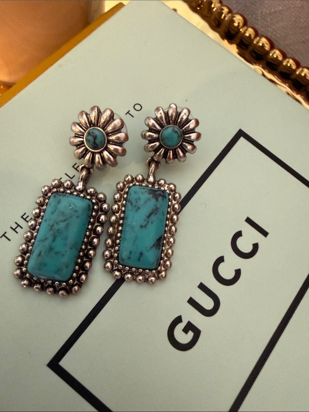Western turquoise earrings 🩵🤩